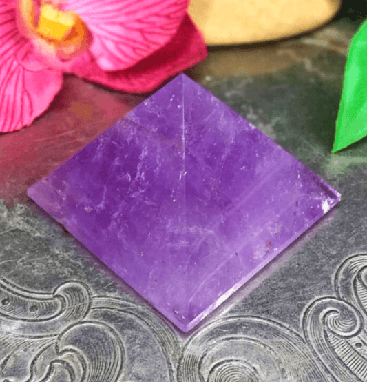 Amethyst Crystal Pyramid - Spirit and Stardust