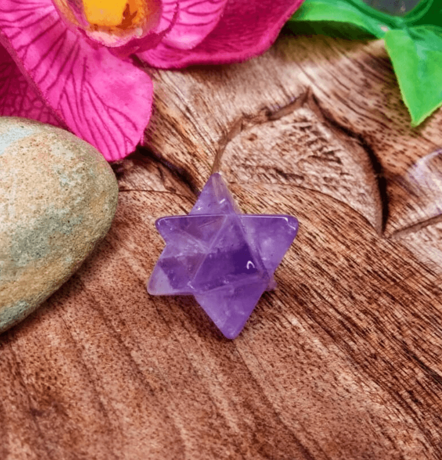 Amethyst Crystal Merkaba - Spirit and Stardust