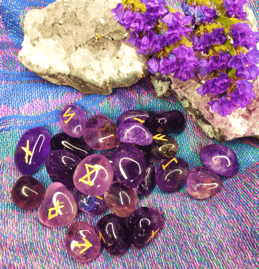 Amethyst Witch's Crystal Rune Set - Spirit and Stardust