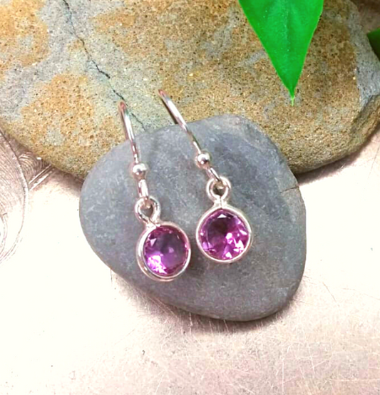Amethyst Sterling Silver Drop Earrings