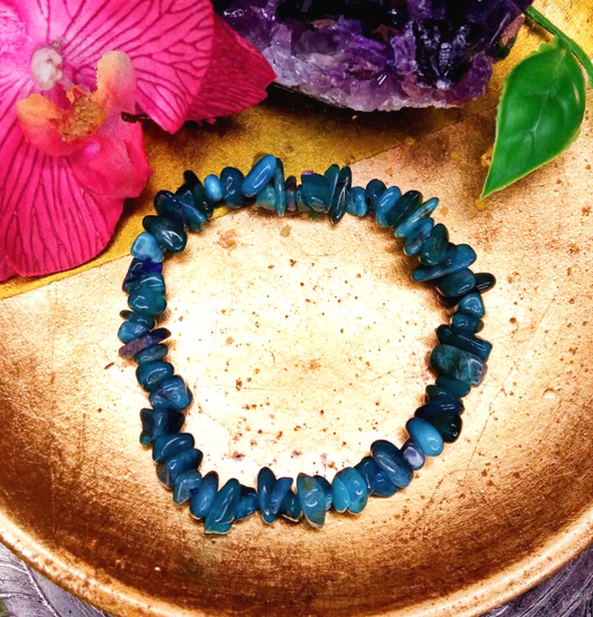 Apatite Crystal Chip Bracelet For Humanity