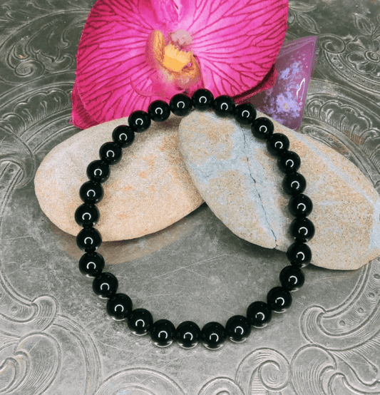 Black Obsidian Bracelet For Shadow Work (6mm Beads) - Spirit and Stardust