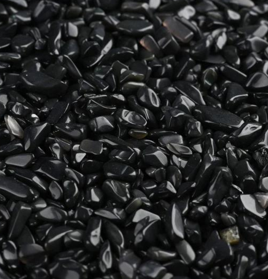 Black Obsidian Crystal Chips - 200 Grams (A Grade)