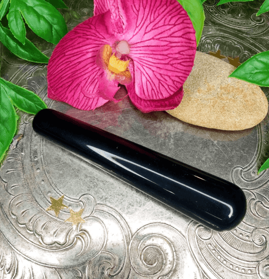 Black Tourmaline Crystal Wand - Round - Spirit and Stardust