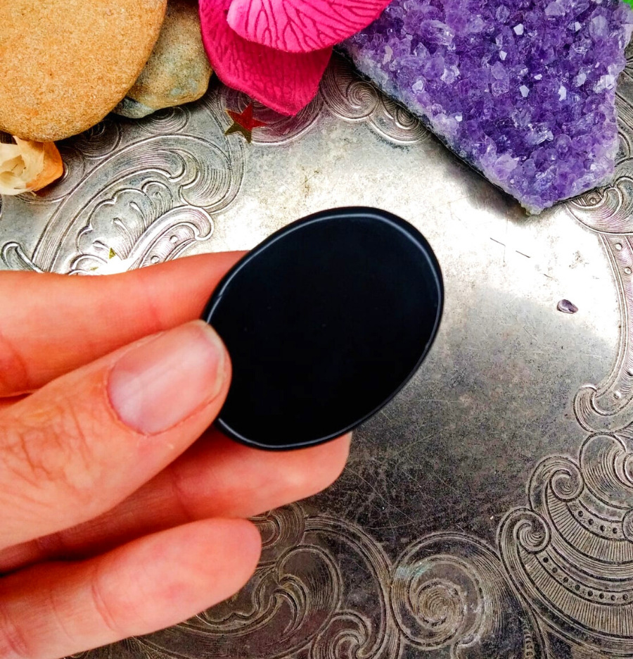 Black Obsidian Worry Stone