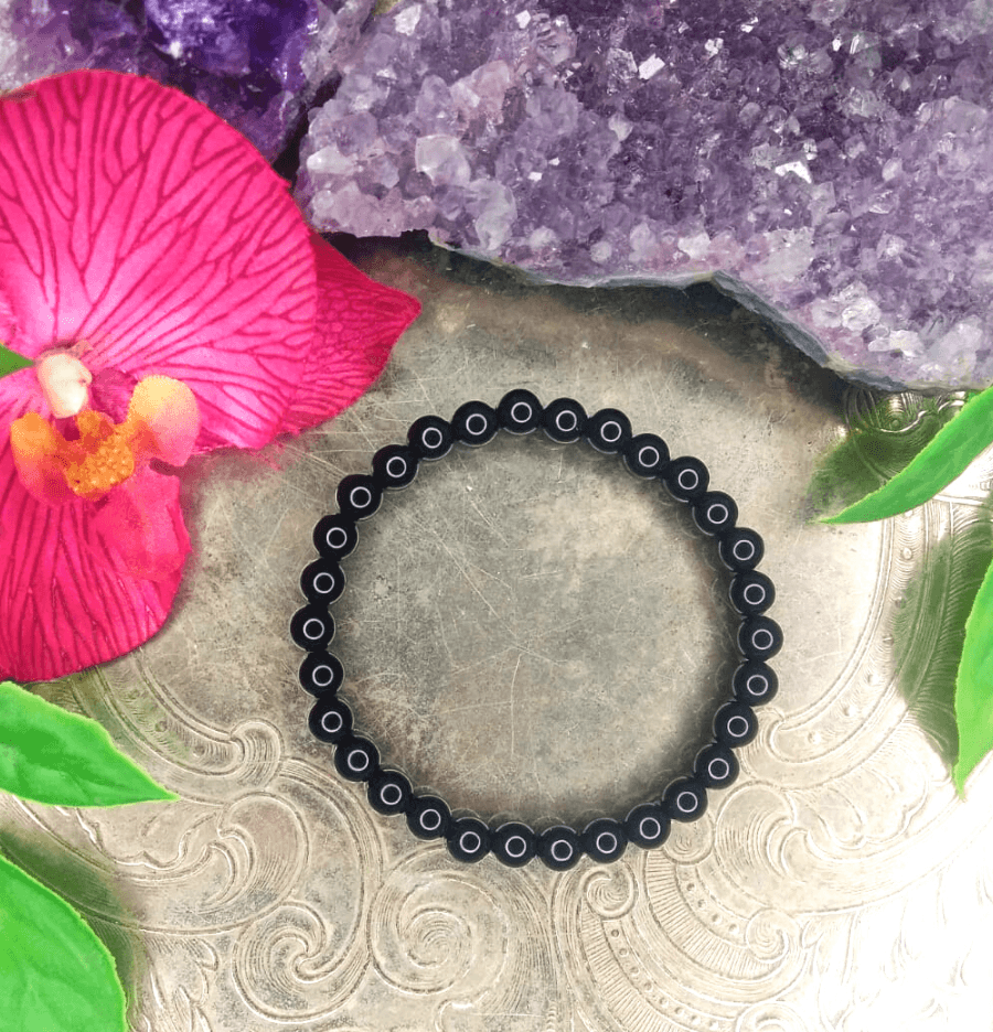 Black Onyx Bracelet For Negative Energy Protection (6mm Beads) - Spirit and Stardust