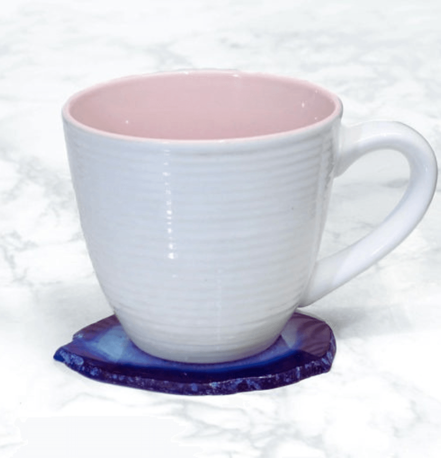 Blue Agate Sliced Coasters (Dyed) (Set of 4) - Spirit and Stardust