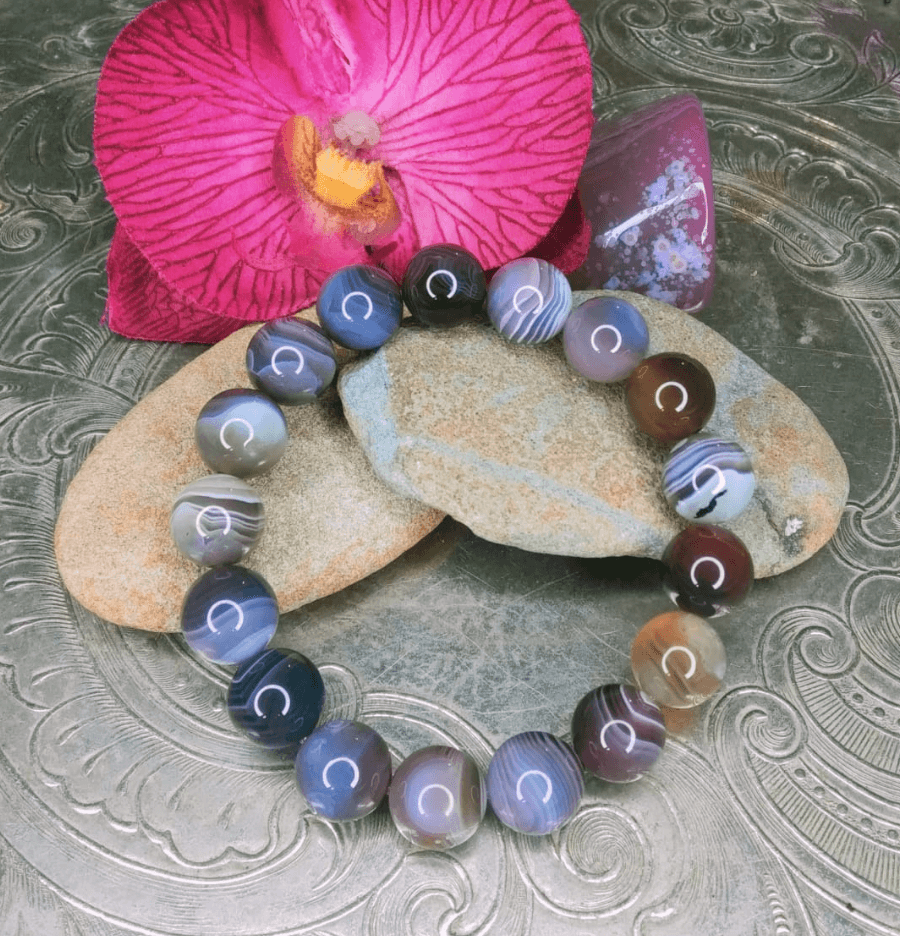Botswana Agate Bracelet For Protection - Spirit and Stardust