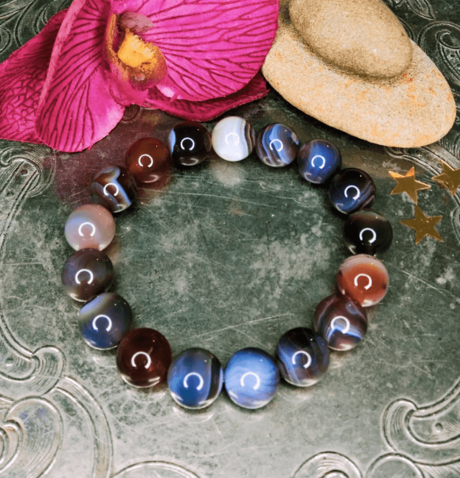 Botswana Agate Bracelet For Protection - Spirit and Stardust