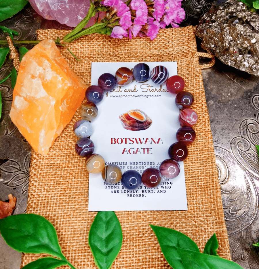 Botswana Agate Bracelet For Protection - Spirit and Stardust