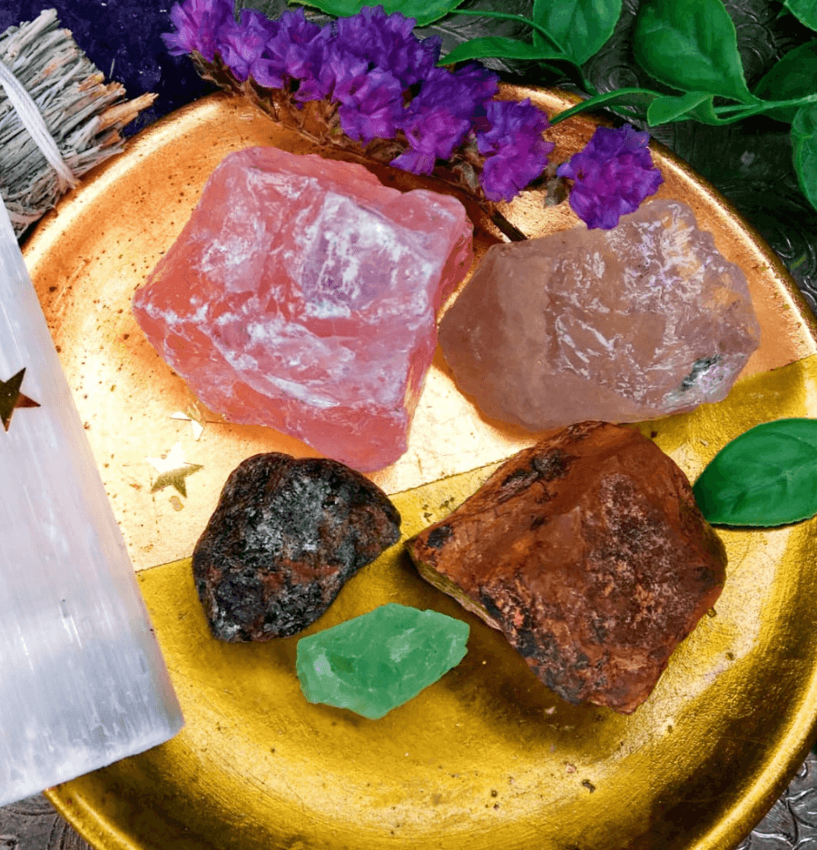 Capricorn Zodiac Raw Crystal Healing Set In Gift Box - Spirit and Stardust