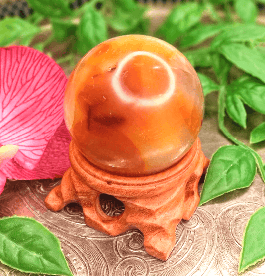 Carnelian Crystal Sphere - Spirit and Stardust