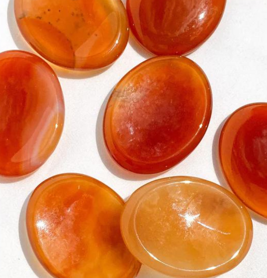 Carnelian Crystal Worry Stone