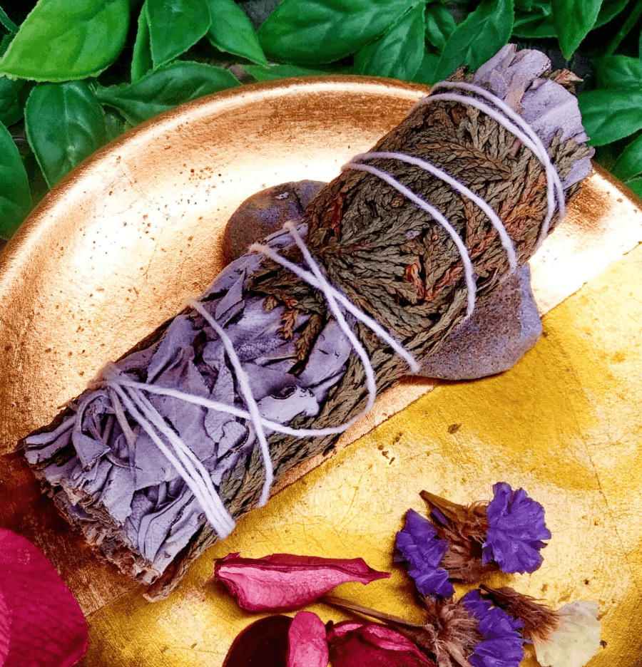 White Sage and Cedar Smudge Stick - Spirit and Stardust