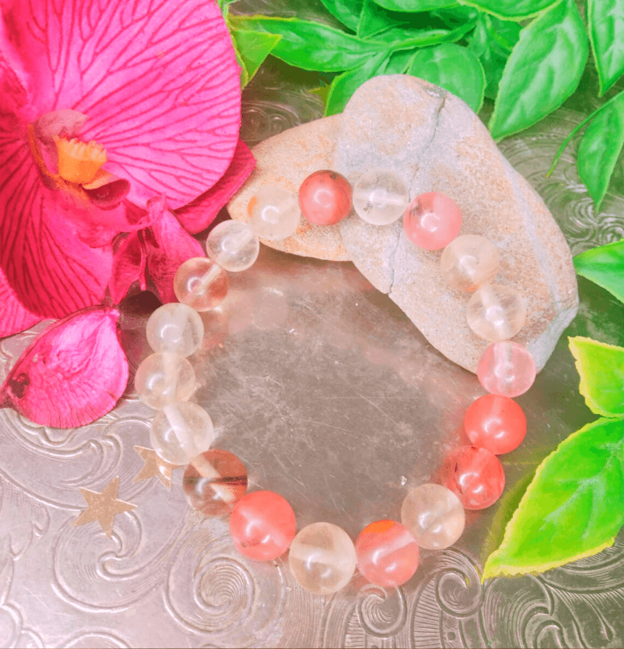 Cherry Quartz Bracelet For Energy - Spirit and Stardust