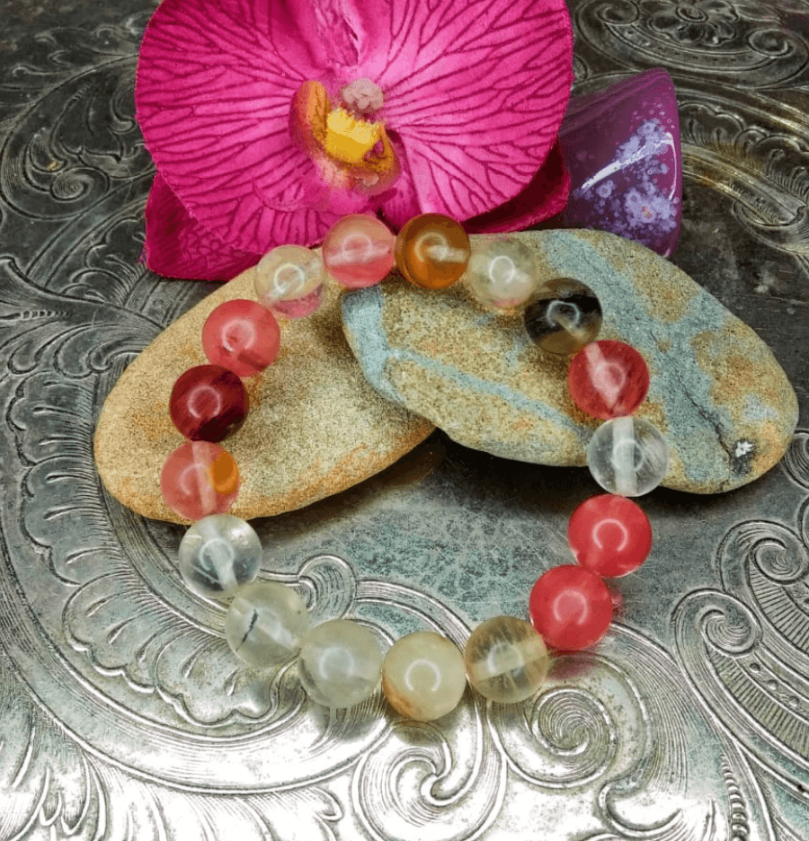 Cherry Quartz Bracelet For Energy - Spirit and Stardust