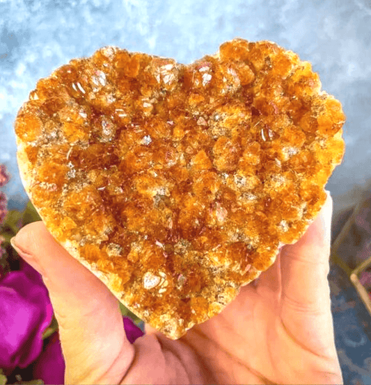 Citrine Cluster Heart - Spirit and Stardust