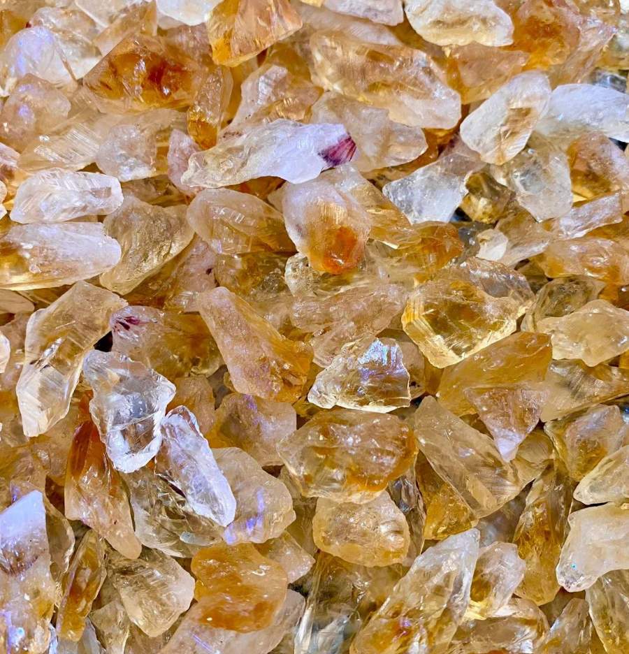 Citrine Crystal Chips - 200 Grams