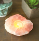 Rose Quartz Candle Holder (Polished)