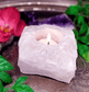 Clear Quartz Crystal Candle Holder (Raw) - Spirit and Stardust