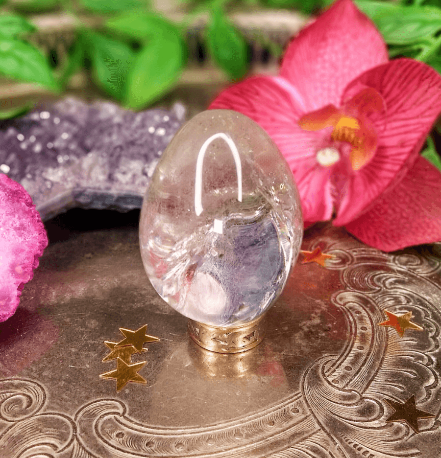 Clear Quartz Crystal Egg - Spirit and Stardust
