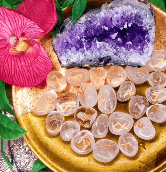 Clear Quartz Rune Set - Spirit and Stardust