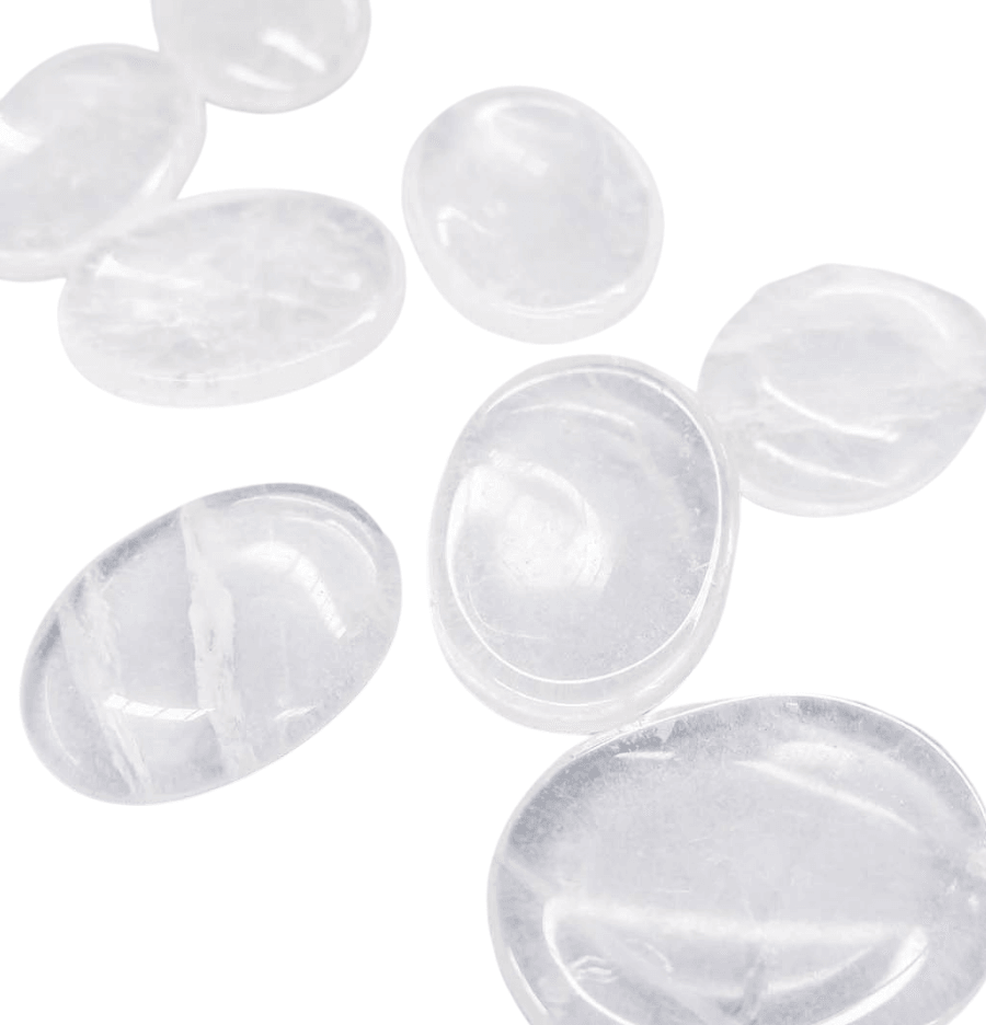 Clear Quartz Crystal Worry Stone - Spirit and Stardust
