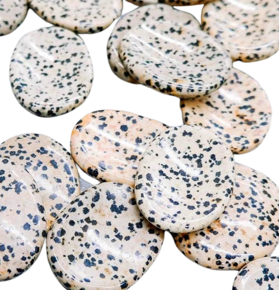 Dalmatian Jasper Crystal Worry Stone