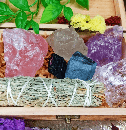Empath Protection Crystal Healing Set in Gift Box - Spirit and Stardust