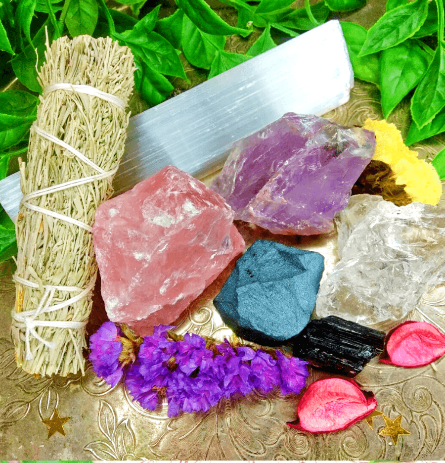 Empath Protection Crystal Healing Set in Gift Box - Spirit and Stardust