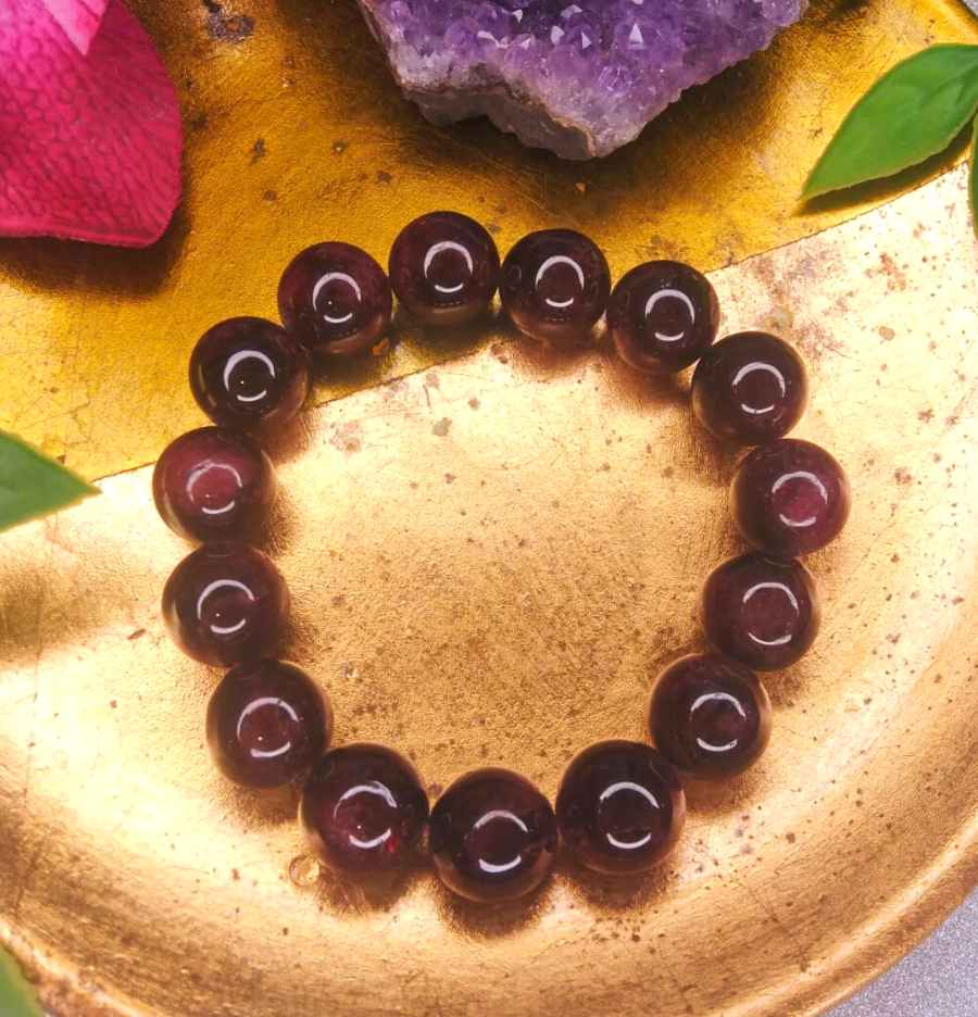 Garnet Bracelet For Sensuality (10mm)