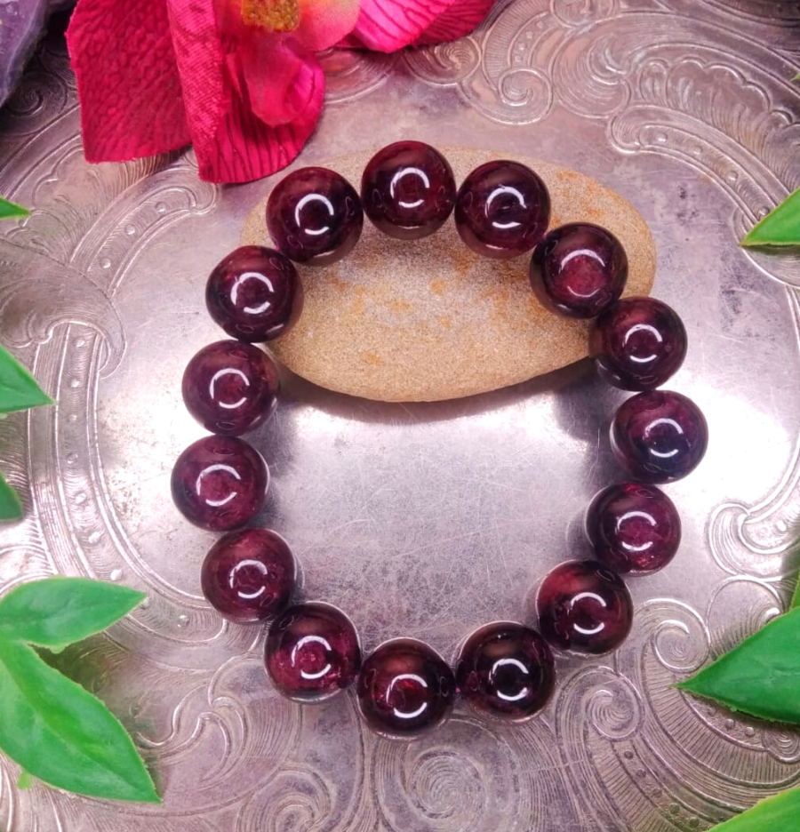 Garnet Bracelet For Sensuality (10mm)