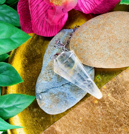 Golden Healer Crystal Hexagon Pendulum - Spirit and Stardust
