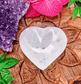 Beautifully Carved and Polished White Selenite Heart Shaped Bowl (Small) - Spirit and Stardust