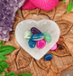 Beautifully Carved and Polished White Selenite Heart Shaped Bowl (Small) - Spirit and Stardust