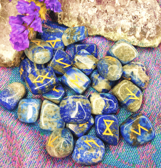 Lapis Lazuli Witch's Crystal Rune Set - Spirit and Stardust