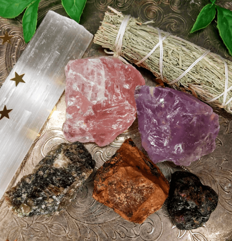 Leo Zodiac Raw Crystal Healing Set In Gift Box - Spirit and Stardust