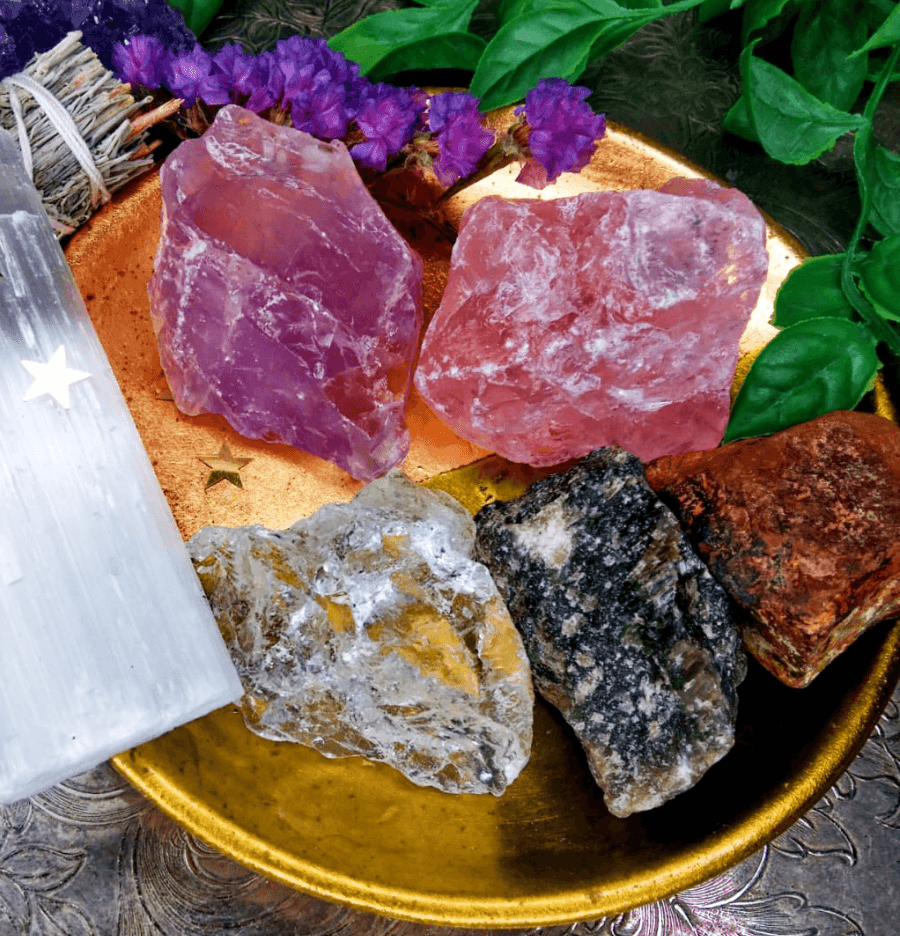 Libra Zodiac Raw Crystal Healing Set In Gift Box - Spirit and Stardust