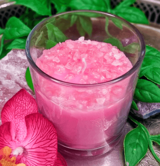 Unconditional Love Crystal Candle - Spirit and Stardust