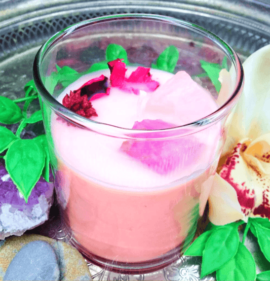 Love and Peace Healing Crystal Candle - Spirit and Stardust