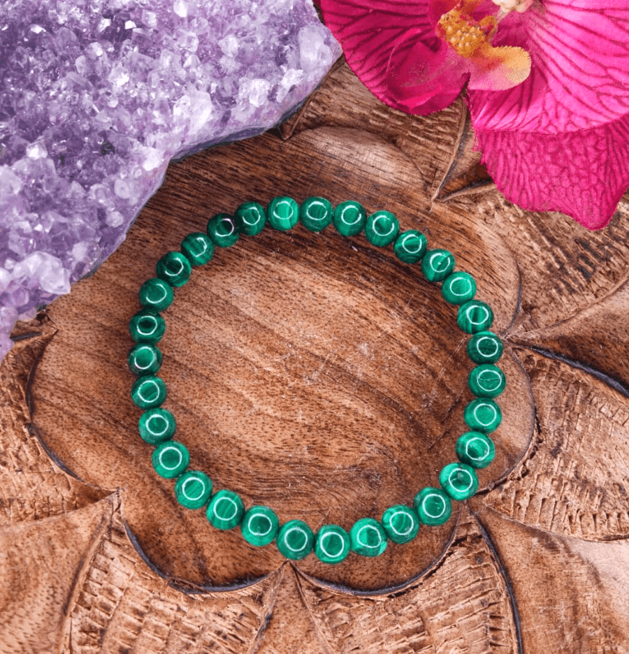 Malachite Bracelet For Protection (6mm Beads) - Spirit and Stardust