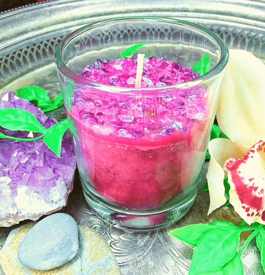 Manifestation Crystal Candle - Spirit and Stardust