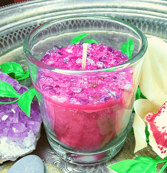 Manifestation Crystal Candle - Spirit and Stardust