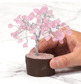 Rose Quartz Mini Gemstone Tree With Timber Base - Spirit and Stardust