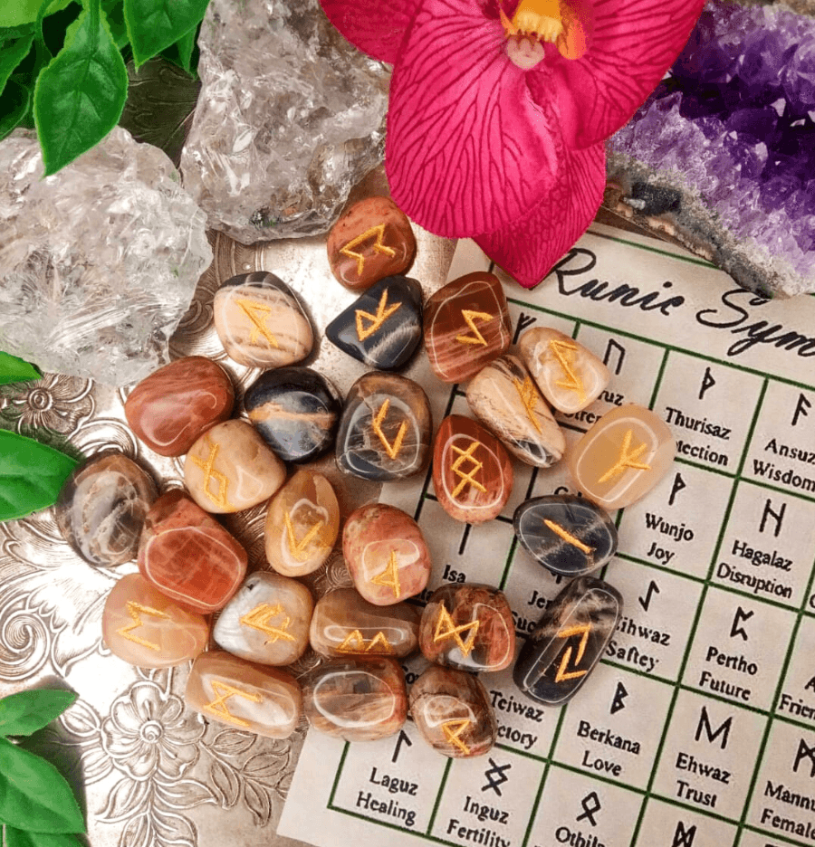 Mixed Moonstone Rune Set - Spirit and Stardust