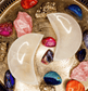 Beautifully Carved and Polished White Selenite Crescent Moon Bowl (Medium) - Spirit and Stardust