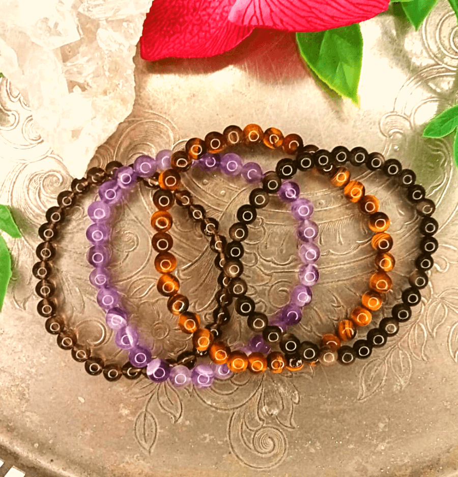 Negativity and EMF Protection Energy Bracelet Set - Spirit and Stardust