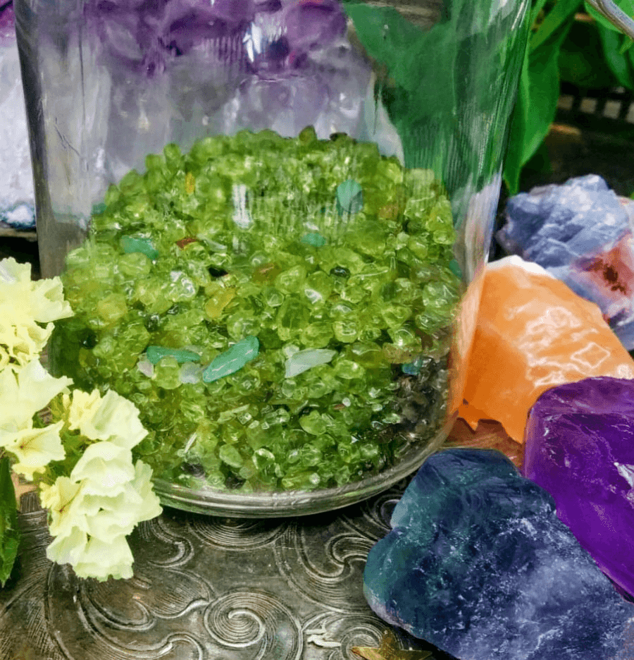 Peridot Crystal Chips - Spirit and Stardust