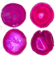 Pink Agate Sliced Coasters (Dyed) (Set of 4) - Spirit and Stardust