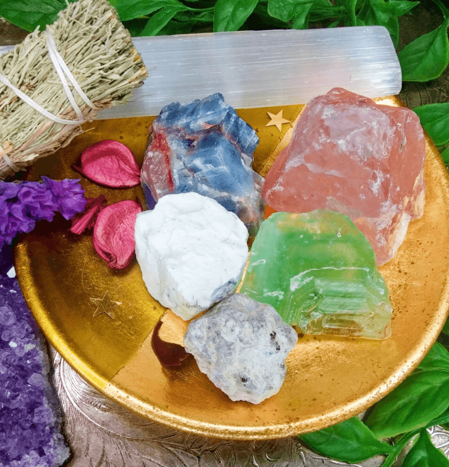 Post Traumatic Stress (PTSD) Relief Raw Crystal Healing Set in Gift Box - Spirit and Stardust